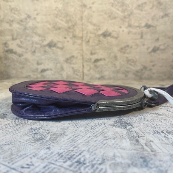 Skunkfunk Woven Clutch Purple and Pink crossbody bag - Picture 3 of 11